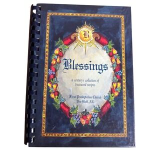 Vtg 1999‎ Blessings First Presbyterian Church Recipe Collection Book Hard Cover